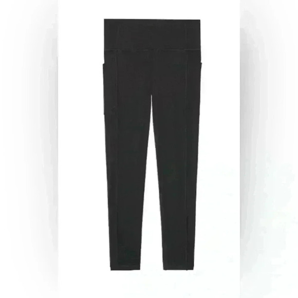 VICTORIA'S SECRET Essential Pocket Leggings High Rise Cotton Black Size S - Picture 6 of 9